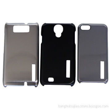New Design Electroplating Brushed Cross Grain Mobile Phone Case for Samsung S4 with IML Technology